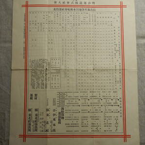 祝明治運送(株)大会「自青森至各地 日本郵船会社運賃表」海陸貨物運送取扱 青森市伊東本店東北社 ※戦前発行年不明 47×32㎝程 AC663の画像1