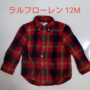 ラルフローレン チェックシャツ RALPH LAUREN サイズ 12M 75