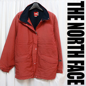 ザノースフェイス THE NORTH FACE 裏地フリース！極暖！女性用マウンテンパーカージャケット ノマドパーカーＬ アウトドアブルゾン赤010703