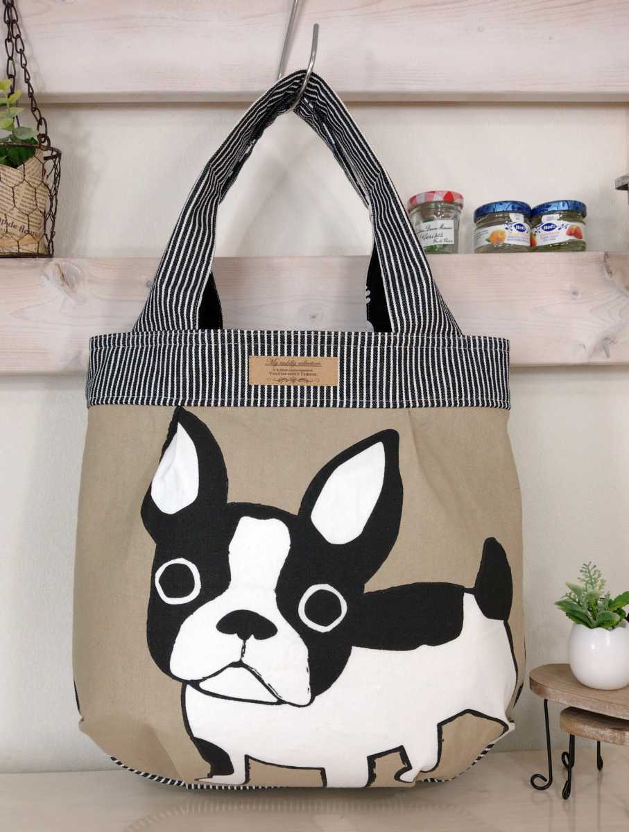 ☆ Kitamura キタムラ フレンチブルドッグ フレブル エコバッグ 黒 犬