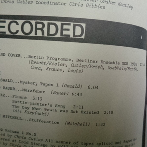 VARIOUS/RE RECORDS QUARTERLY VOL.1 NO.2●LP+44 page MAGAZINE DUCK & COVER(TOM CORA,CHRIS CUTLER, FRED FRITH, 他)の画像3