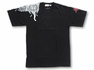 タトゥートライバルTシャツ　エラワン[メンズ・ブラック/ORBTシャツ]／サイズМ(orb-ot-h-black-m)