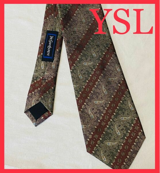 【美品】イブサンローラン　YSL シルク　ネクタイ