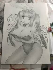 Art hand Auction Bunny girl/handwritten illustration, comics, anime goods, hand drawn illustration