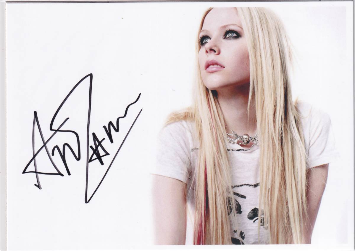 Avril Lavigne*アヴリル・ラヴィーン*サイン入りポートレート* fkip