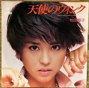 ●7inch.レコード//天使のウィンク/七色のパドル/松田聖子/1985年//ぴったりジャストサイズ未使用外袋入り