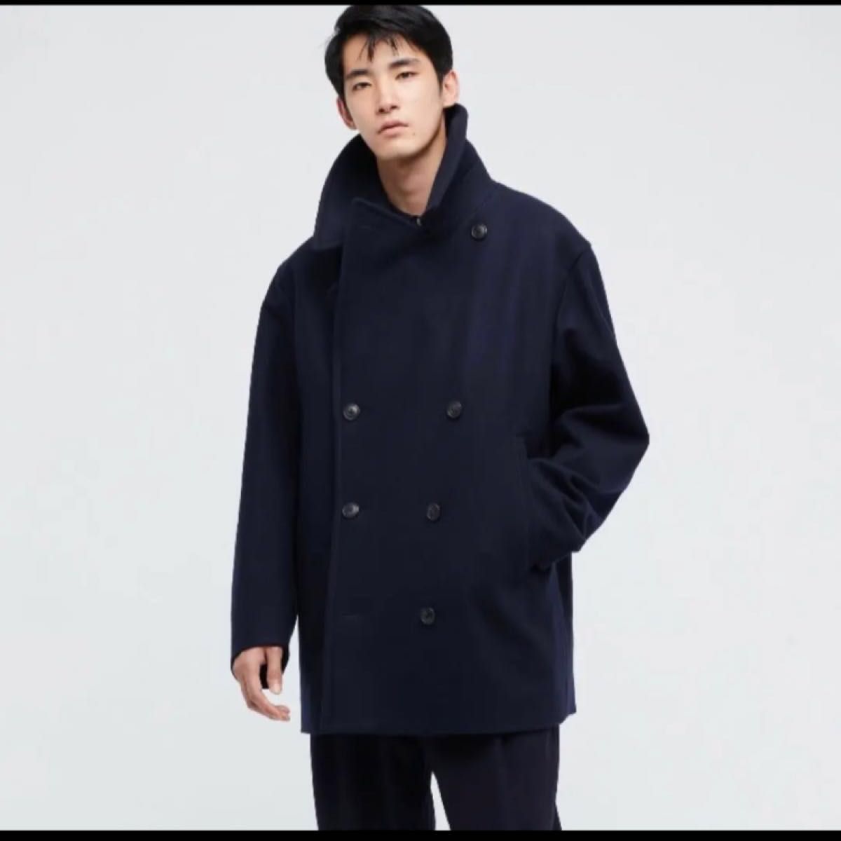 定価7万】新品 T_COAT ヘリンボーンウール オーバーサイズコート