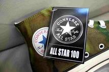 新品未使用 CONVERSE コンバース ALL STAR 100 迷彩 カモ 1SC593 カーキ オリーブ 送料無料 US8.5 27センチ_画像6