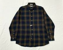 希少 米国製INDIVIDUALIZED SHIRTSインディビジュアライズド シャツ L 長袖 チェック ボタンダウン ネルシャツUSAペンドルトンPendleton_画像1