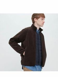 【新品】 ユニクロ UNIQLO フリース フルジップ ジャケット （長袖）/men・Ｍ/39・dark brown/2022.12//29/