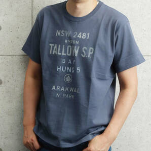 【 Branchworks 】 ブランチワークス 日本製 Made in japan コットン100% かすれプリント Tシャツ Cotton100% TEE TALLOW ネイビー Lの画像1
