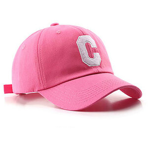 ユニセックス 男女兼用 ワッペン コットン ボールキャップ カーブキャップ オールシーズン UNISEX BALL CAP C ピンク