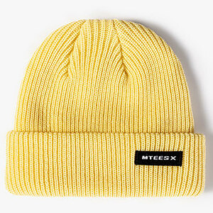 ユニセックス 男女兼用 ニットワッチ ニットビーニー お揃い ペア プレゼント ギフト UNISEX KNIT Beanie イエロー