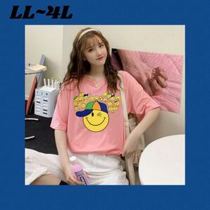 大きいサイズ春夏 韓国 レディース ファッション Tシャツ LL-4L