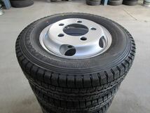 送料無料　新品スタッドレス　195/75R15　DUNLOP　LT03　いすゞエルフ用　TM15×5J　116.5-8TC　5穴　両面再塗装　6本セット_画像1