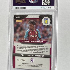 2021 Panini Prizm Premier League Carney Chukwuemeka Blue Prizm /340 カーニー・チュクエメカ PSA9 MINTの画像2