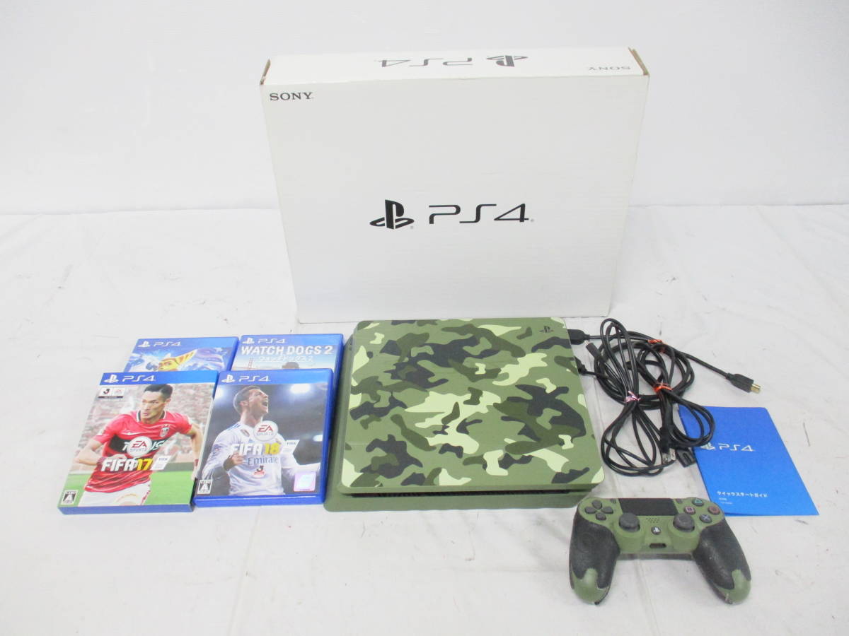 PS4 SONY 純正レッド グリーン カモフラ 迷彩柄 並行品-