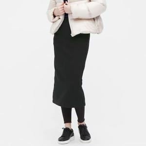 UNIQLO ソフトボアスウェットスカート XS 黒