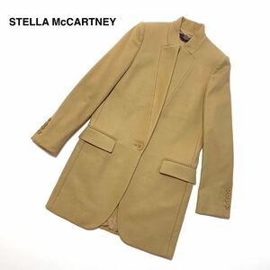 ☆良品 ステラマッカートニー STELLA McCARTNEY スタンドカラー 1B ウール チェスターコート キャメル size36 ハンガリー製 トレンチコート