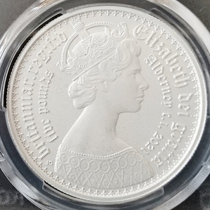 2枚セット 2021年 オルダニー ゴチッククラウン 5ポンド マットプルーフ 銀貨 PCGS PR70 ゴシッククラウン イギリスの画像5