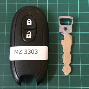 MZ 3303 マツダ スズキ 純正 007YUUL0212 スマートキー キーレス 2つボタン パレットワゴンR ラパン AZワゴン フレア等 日産