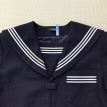 O421 (中古) 兵庫県 泉中学校 セーラー服 上下2点セット /指定品/7/W68/白3本ライン/NIKKE/冬服/冬用/制服/中学校/高校/女子学生/学生服_画像3