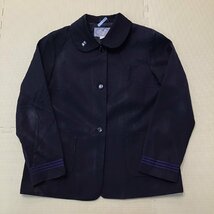 O447 (中古) 香川県 三木中学校 学生服 3点セット /学年章/170A/W66/ブレザー/スカート/ブラウス/紺/冬服/冬用/制服/女子学生/中学校/高校_画像2