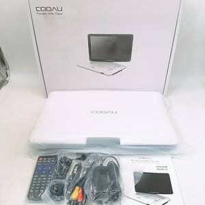  COOAU CU-102 ポータブルDVD/CDプレーヤー 15.6インチ ホワイト 左右270°前後180°反転 CPRM/USB/SDカード対応　未使用品