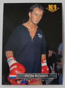 送料84円　K-1●IRON RONNY アイアン・ロニー●格闘技　トレーディングカード　6,5㎝×9㎝　美品