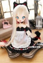 BJDドール用ウィッグ MDD/kumako/DDサイズ通用 全2色 8-9インチ 球体関節人形 doll_画像3