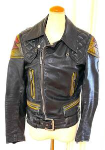 即決 レア 70s イギリス製 EAGLE Leathers ヴィンテージ ライダース スズキ suzuki オーダー品? パテッド ルイスレザー ハイウェイマン