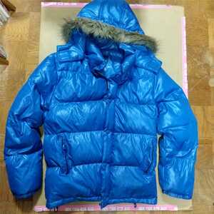 Penfield カッコいい シャイニーブルー ペンフィールド ダウンジャケット 着丈が長いから暖かい Lサイズ 175～185㎝