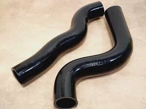  Lancia * Delta HF Evo silicon radiator hose 2 pcs set black 