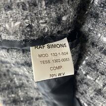 【希少品】RAFSIMONS ラフシモンズ 2B テーラードジャケット 初期 90s ツイード モヘヤ混 48 グレー 背抜き アーカイブ チェック L相当_画像7