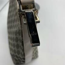 1円【美品】GUCCI グッチ GGキャンバス×レザー ショルダーバッグ 肩掛け レディース ブラック系×ホワイト系 モノグラム_画像3