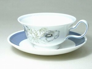 ▲60SK2380▲WEDGWOODウエッジウッド　GLEN MIST 花柄カップ＆ソーサー　ティー　コーヒー　洋食器