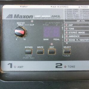 T【W7-44】【80サイズ】Maxon/マクソン/AMP MANIA AM3/ギターアンプシミュレーター※動作未確認・ジャンク扱い・傷・汚れ・錆有の画像2