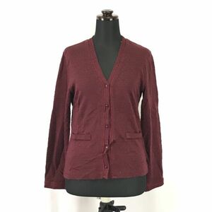 ユナイテッドアローズ/UNITED ARROWS★カーディガン/薄手【women’s size -M/ワインレッド/winered】Tops/Shirts/Cardigan◆BH201