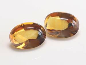 large grain citrine 14x10mm oval buffing top cut 2 piece bargain 