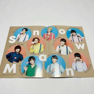 16 【雑誌 ピンナップ 両面ポスター 切り抜き】Snow Man ジャニーズWEST