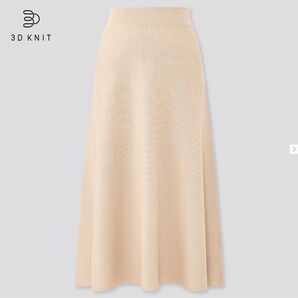 ユニクロ 3Dコットンフレアミディスカート