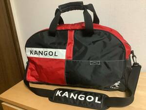 美品　1度だけ使用　KANGOL カンゴール　2wayショルダーバッグ　大型ボストンバッグ　ブラック／レッド／ホワイト　送料無料