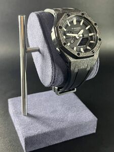 GSHOCK GA2100 カシオーク フロステッド加工 カスタム用パーツ 黒 GA-2100 GA-2110 GA-B2100カスタム ラバーベルト7色.