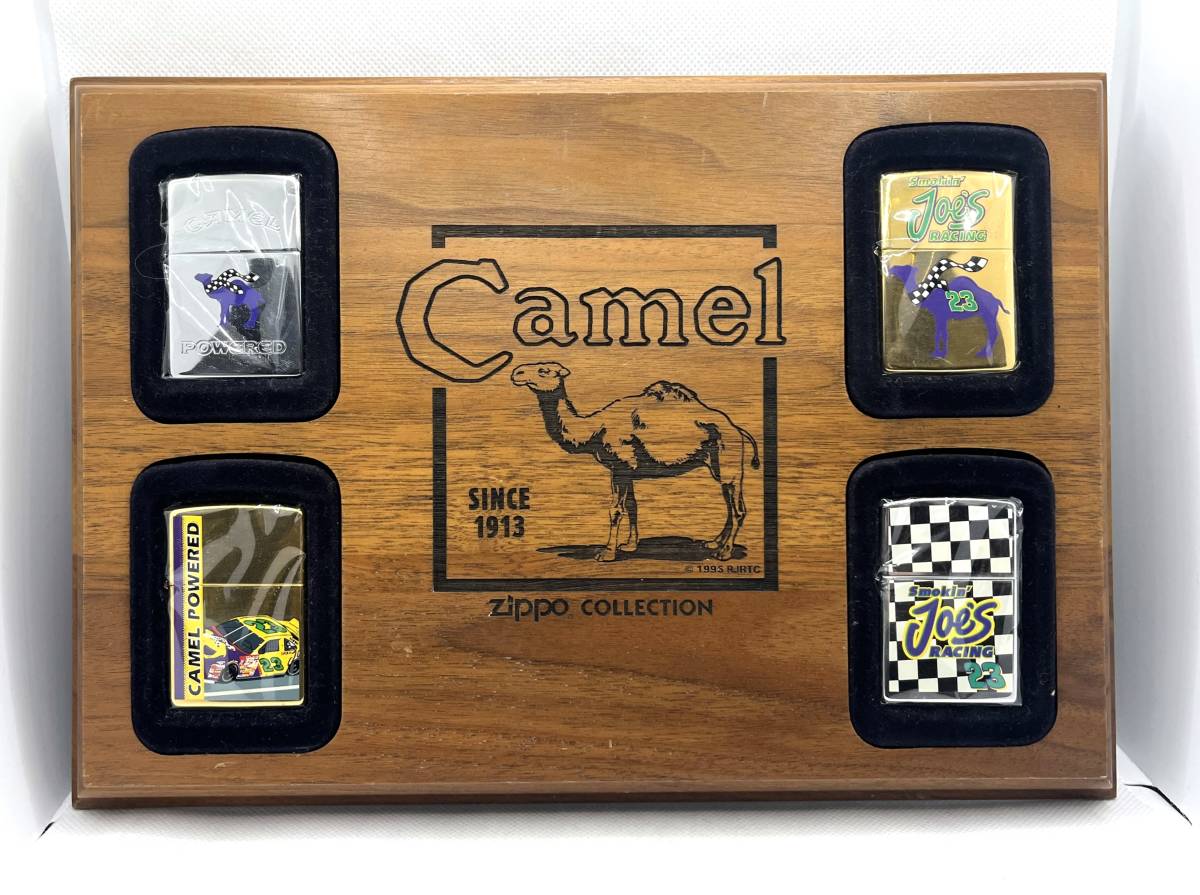 未使用 ジッポー 限定品 CAMEL キャメル ライター 4点セット 木製ボード-