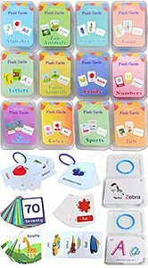 Femtos flash card English word child 12 kind set 306 sheets English card intellectual training toy monte so-li special case entering lovely ( all 12se