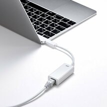 サンワサプライ Gigabit対応USB Type C LANアダプタ(Mac用) ホワイト LAN-ADURCM_画像2