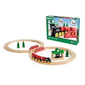 BRIO ( yellowtail o) Classic rail 8. character set [ all 22 piece ] object age 2 -years old ~ ( train toy wooden rail ) 33028