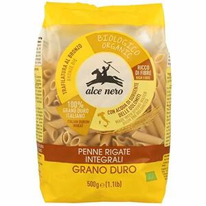 ALCE NERO(アルチェネロ) 有機 全粒粉 ペンネ 500g (オーガニック イタリア産 食物繊維 胚芽 ゆで時間10分)