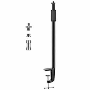 TARION デスクカメラマウントスタンド カメラ アームスタンド メタル製 標準1/4'ネジ-3/8'ネジアダプター付き 高さ調整可 クリップ