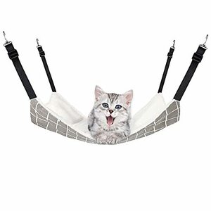 YFFSFDC 猫 ハンモックはんもっくキャット 椅子 ケージ用 大きい 耐荷重10KG サイズ調整可能 58cm x 48cm ペット 遊び場